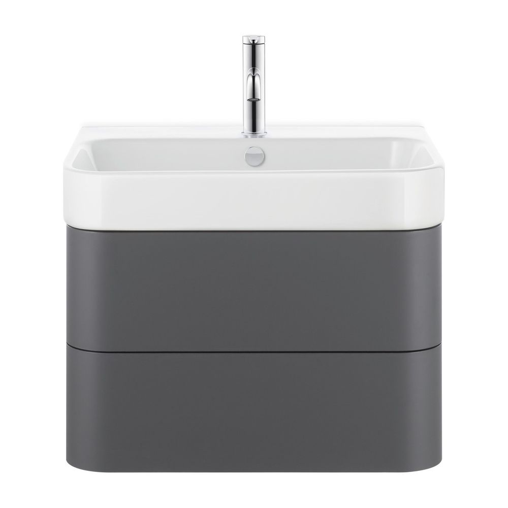 Duravit Happy D.2 Waschtisch 505x650x170mm, WonderGliss, Weiß Hochglanz, Rechtecki... DURAVIT-23186500001 4021534856037 (Abb. 1)
