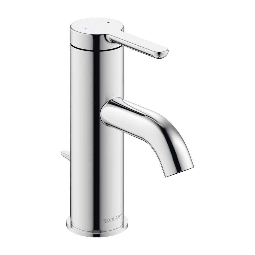 Duravit C.1 Einhebel-Waschtischmischer S, Chrom, 5l/min, Hebelgriff, mit Garnitur... DURAVIT-C11010001010 7612158491000 (Abb. 1)
