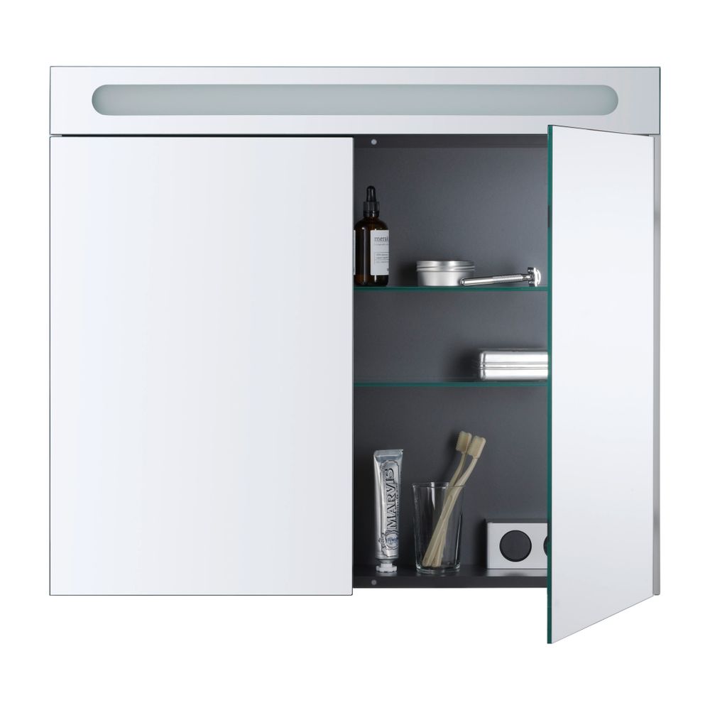 Duravit No.1 Spiegelschrank Wandmontage 148x800x700mm, Weiß, 2 Türen L/R, 2 Gl... DURAVIT-N17921000000000 4063382219756 (Abb. 3)
