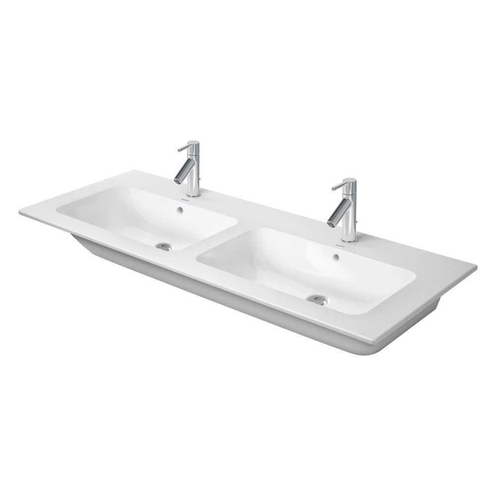 Duravit ME by Starck Doppelwaschtisch 490x1300x180mm wh, Weiß Hochglanz, Rechteck... DURAVIT-23361300001 4053424121079 (Abb. 10)