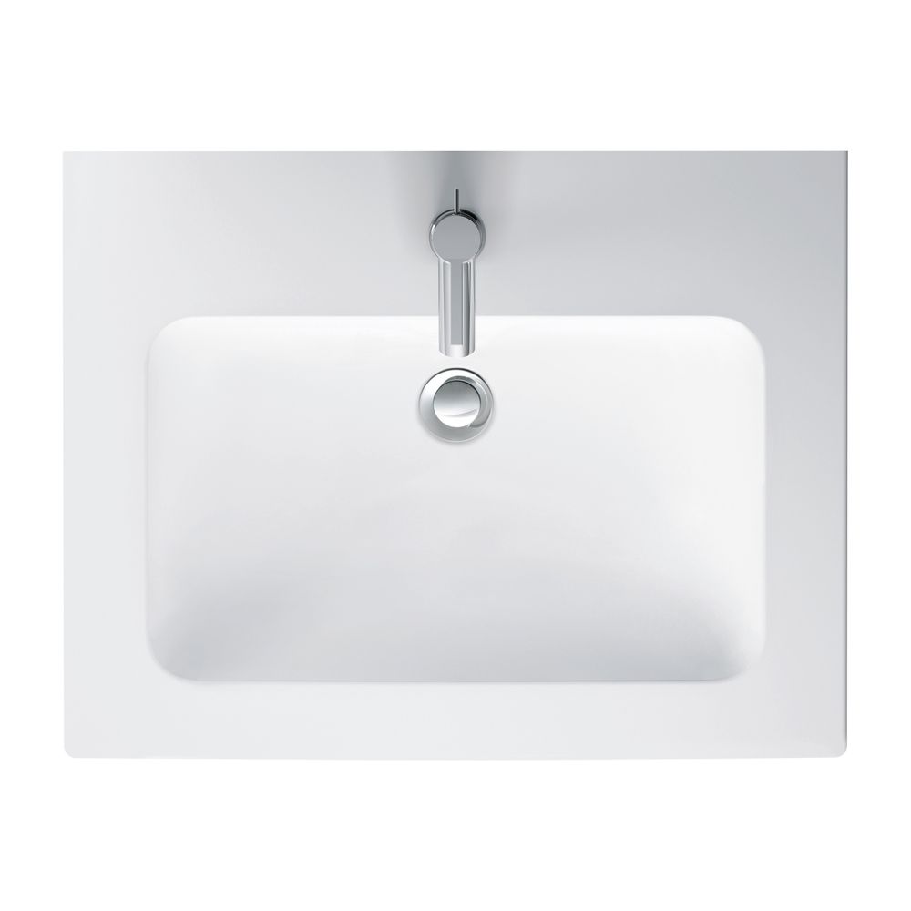 Duravit ME by Starck Waschtisch 490x630x180mm, Weiß Seidenmatt, Rechteckig, 1 Wasch... DURAVIT-2336633200 4053424893006 (Abb. 2)