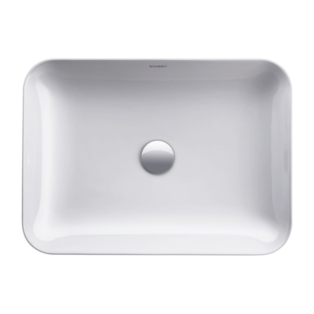Duravit Cape Cod Aufsatzbecken 550mm, Weiß Hochglanz, DuraCeram, Rechteckig, ohne Ü... DURAVIT-2347550000 4053424587608 (Abb. 2)