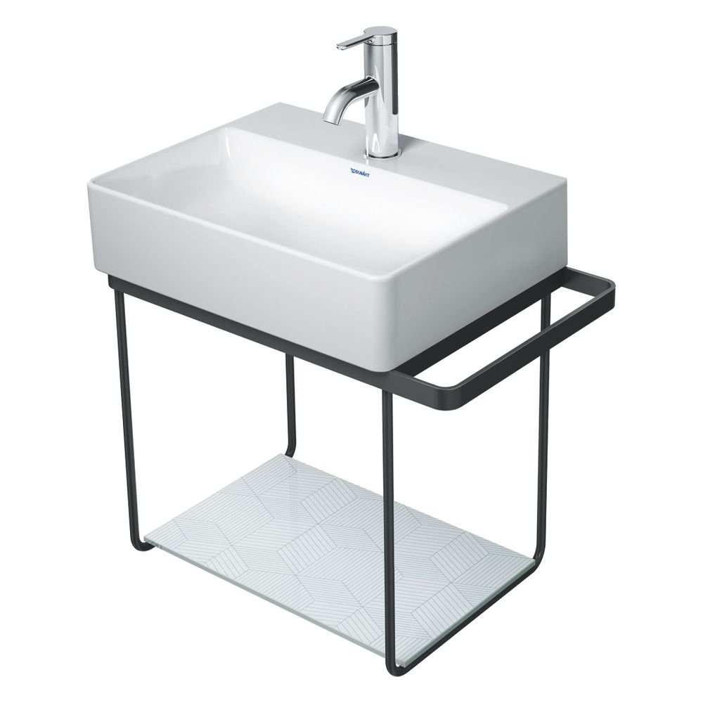 Duravit DuraSquare Metallkonsole 333x516x400mm, Mattschwarz, unter Waschtisch mit H... DURAVIT-0031104600 4053424467092 (Abb. 4)