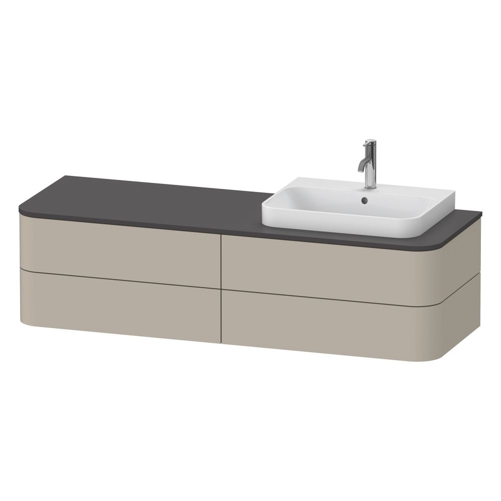 Duravit Happy D.2 Konsolenwaschtischunterbau wandh 550x1600x408mm R, Taupe SDM... DURAVIT-HP4963R60600010 4063382310798 (Abb. 4)