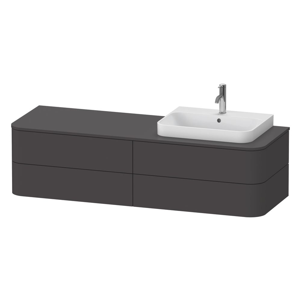 Duravit Happy D.2 Konsolenwaschtischunterbau wandhäng. 550x1600x408mm R, Graphit S... DURAVIT-HP4973R8080 4053424869872 (Abb. 4)