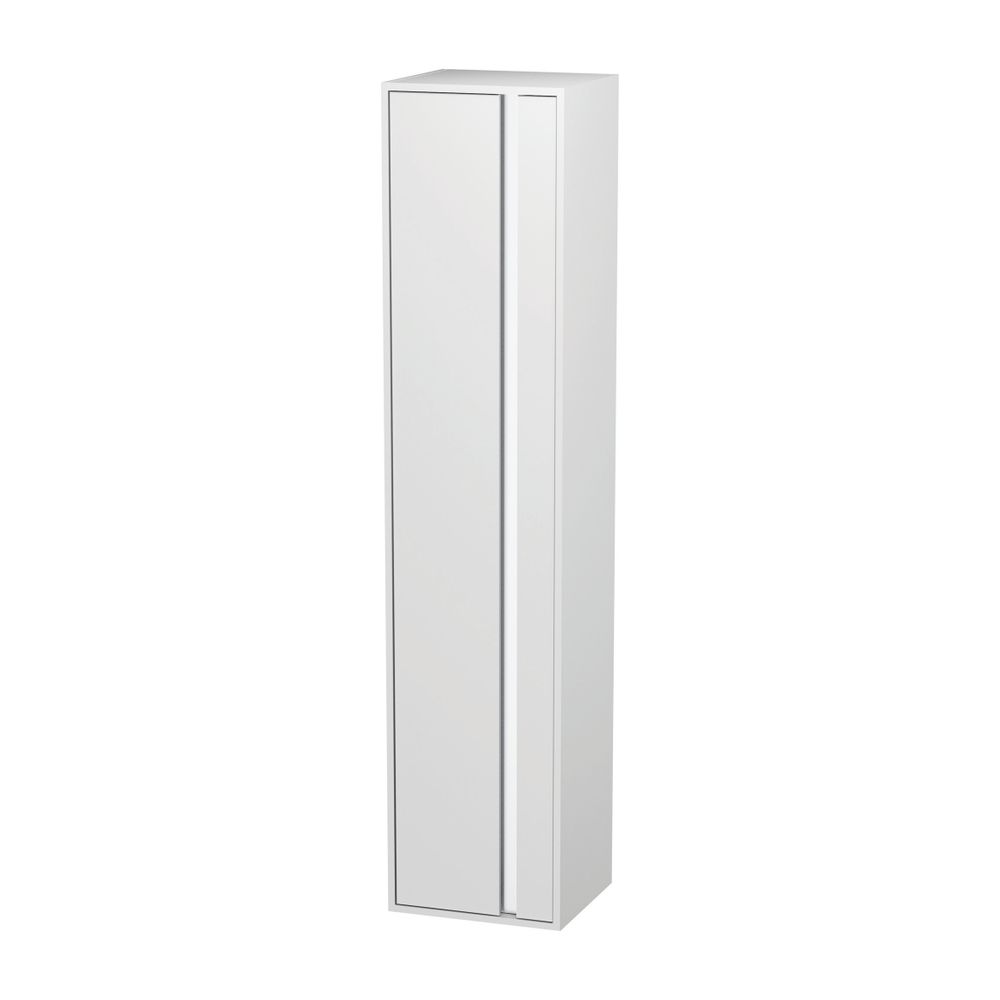 Duravit Ketho Hochschrank Dekor 360x400x1800mm Mattweiß, 1 Tür L, Griffleiste Silb... DURAVIT-KT1255L1818 4021534941825 (Abb. 1)