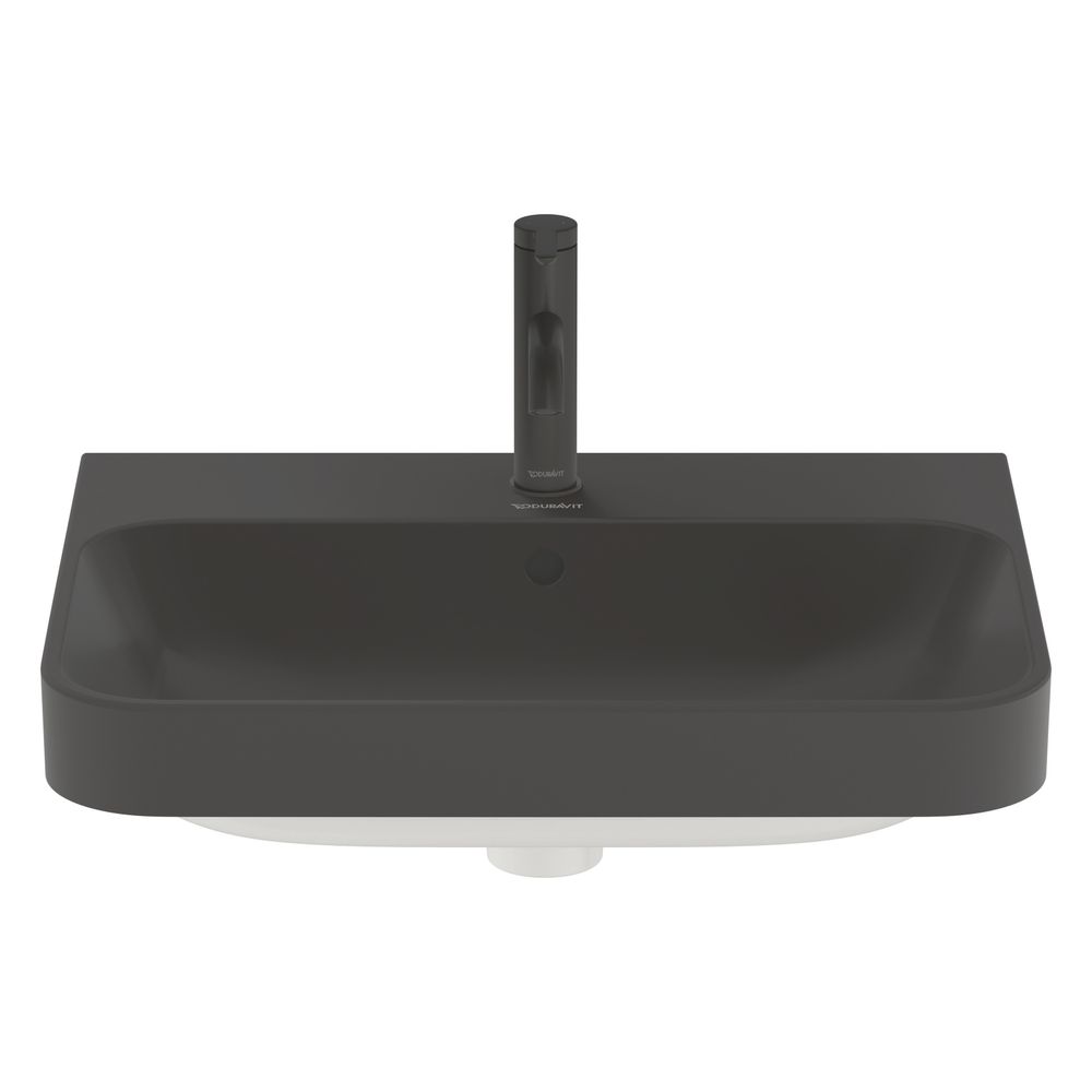 Duravit Happy D.2 Plus Aufsatzbecken 600mm, Anthrazit Matt, WonderGliss, rechtecki... DURAVIT-23606013001 4053424702261 (Abb. 9)