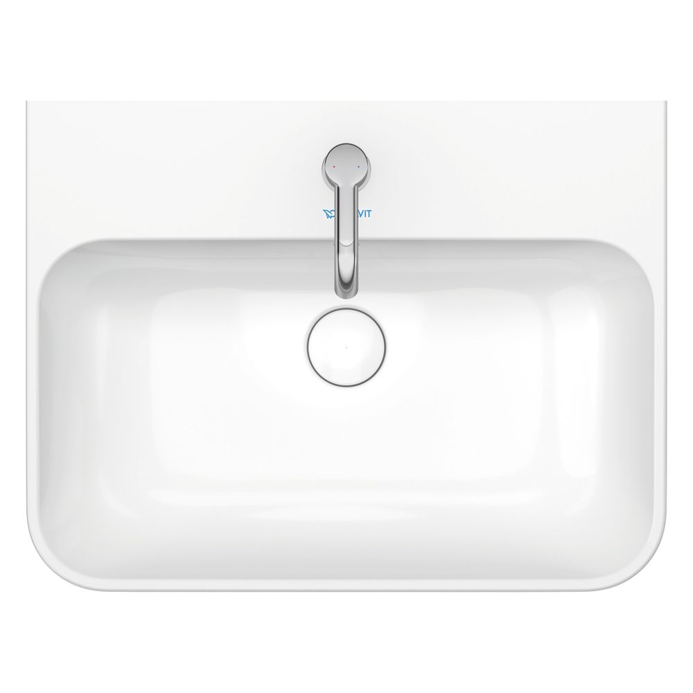 Duravit Happy D.2 Plus Aufsatzbecken 600mm, Weiß Hochglanz, Rechteckig, mit HLB/Übe... DURAVIT-2360600000 4053424690001 (Abb. 7)