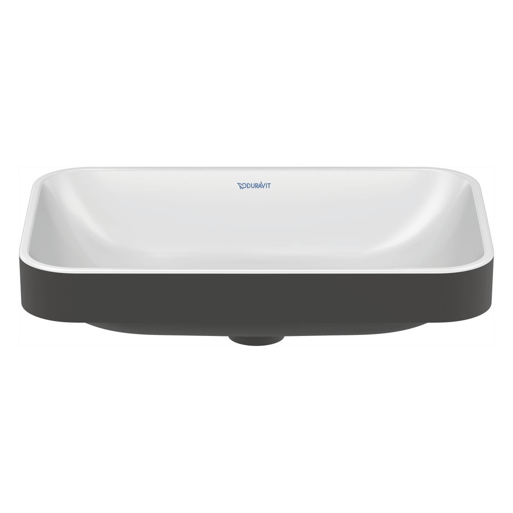 Duravit Happy D.2 Plus Aufsatzbecken 600mm, Weiß Hochglanz/Anthrazit Matt, WonderG... DURAVIT-23596061001 4053424896823 (Abb. 9)