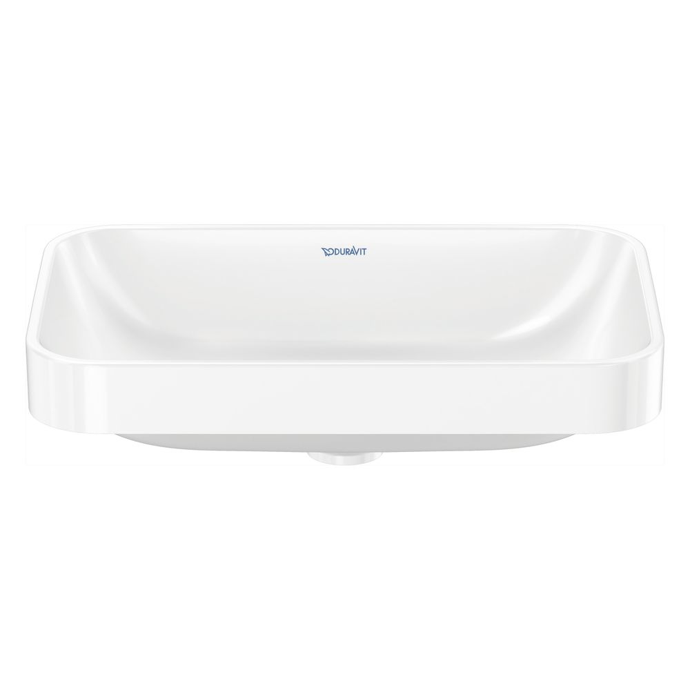 Duravit Happy D.2 Plus Aufsatzbecken 600mm, Weiß Hochglanz, WonderGliss, Rechtecki... DURAVIT-23596000001 4053424896793 (Abb. 9)