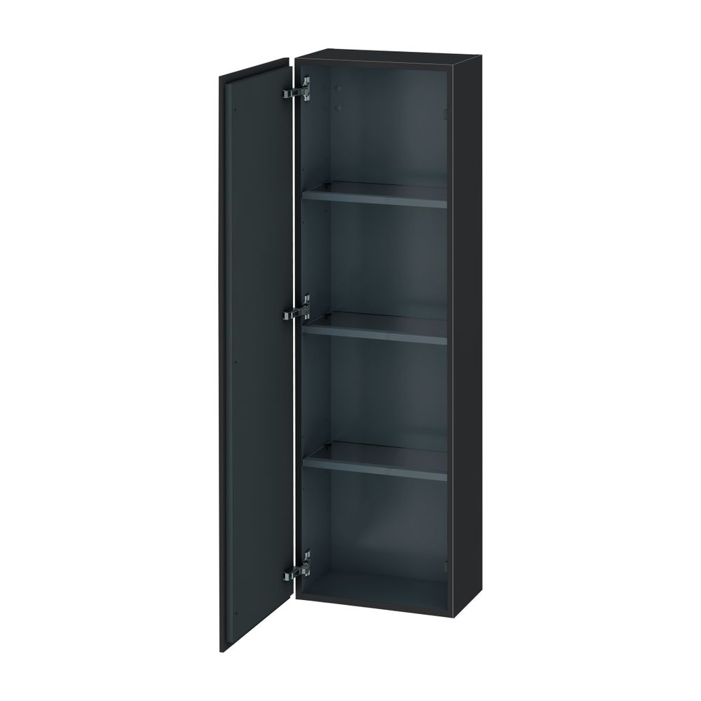 Duravit L-Cube Halbhochschrank Dekor 243x400x1320mm Graphit Matt, 1 Tür L, 3 Glas-... DURAVIT-LC1168L4949 4053424302997 (Abb. 1)