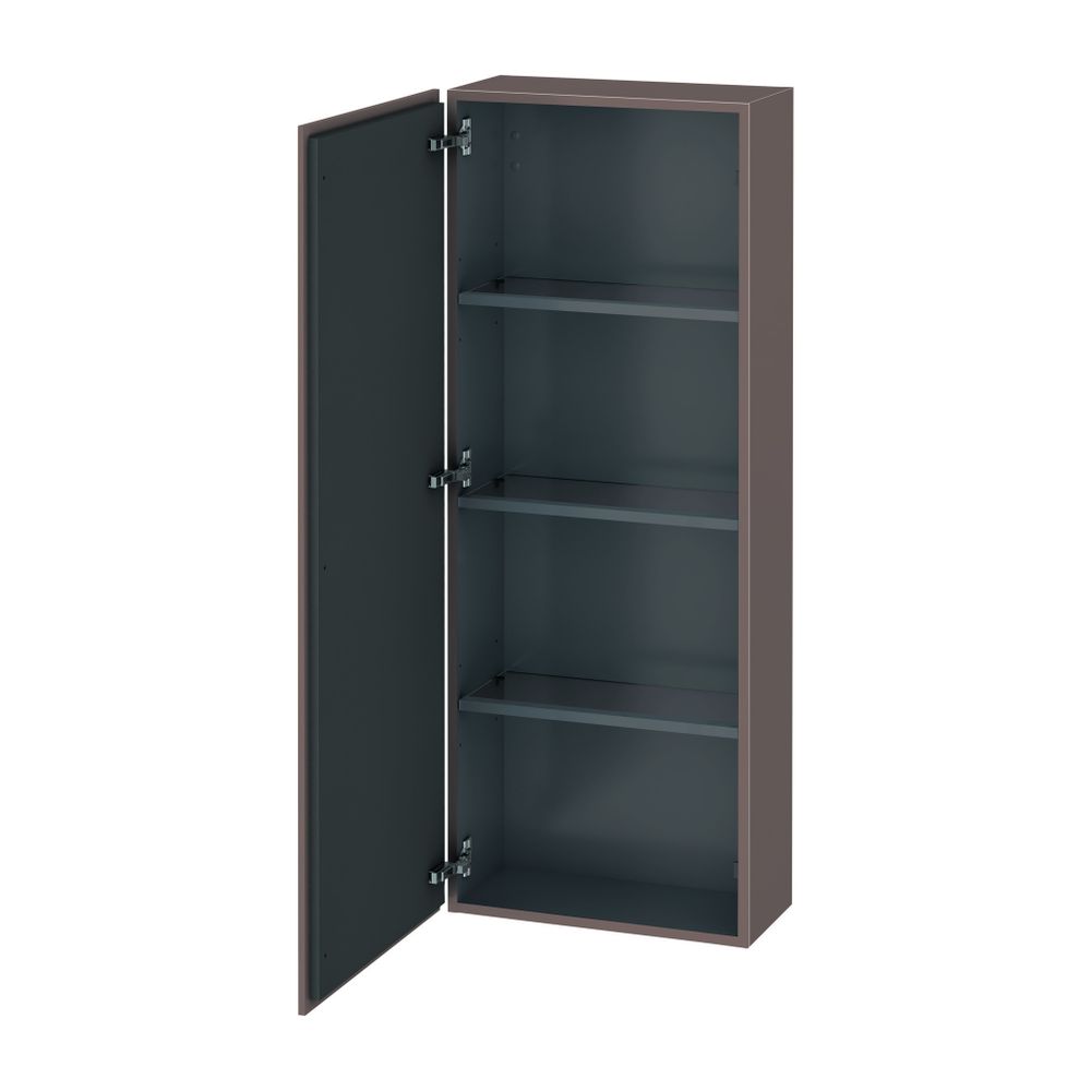 Duravit L-Cube Halbhochschrank Echtholzfurnier 243x500x1320mm Basalt Matt, 1 Tür L... DURAVIT-LC1169L4343 4053424304229 (Abb. 1)
