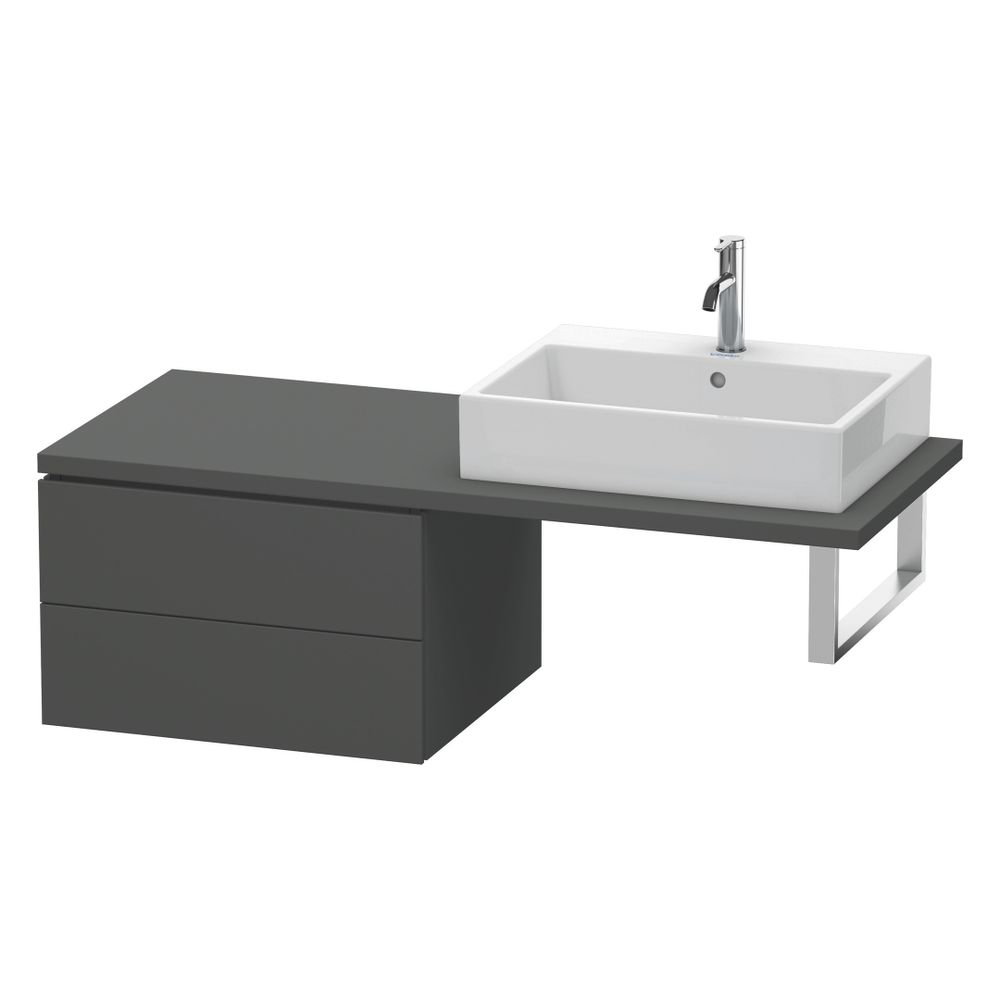 Duravit L-Cube Unterschrank für Konsole Echtholzfurnier, 547x620x400mm, Graphit Ma... DURAVIT-LC583804949 4053424374949 (Abb. 4)