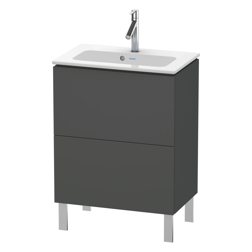 Duravit L-Cube Waschtischunterbau bodenstehend 391x620x704mm Graphit Matt, Grifflo... DURAVIT-LC667304949 4053424452586 (Abb. 4)