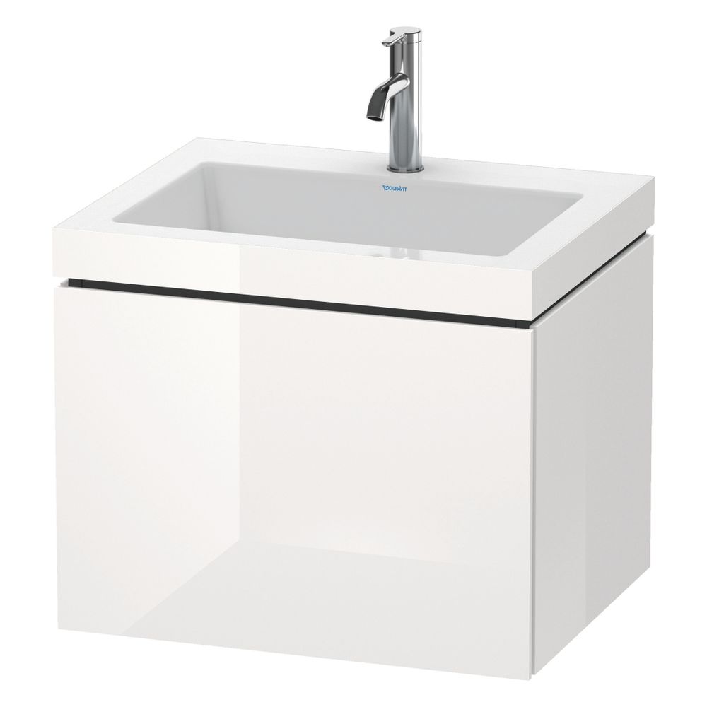 Duravit L-Cube Waschtisch-Set C-bonded wh Dekor 480x600x500mm Nussb. Matt/ Grifflo... DURAVIT-LC6916N7979 4053424498690 (Abb. 4)