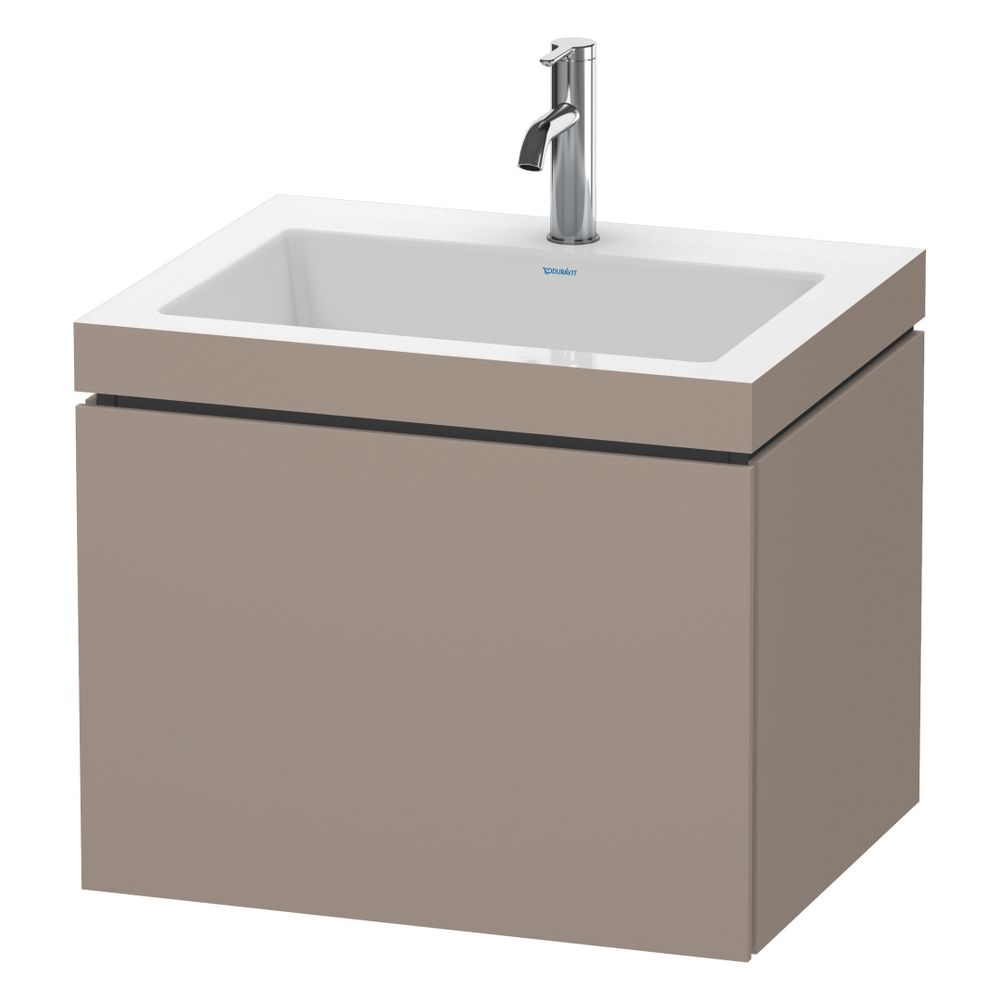 Duravit L-Cube Waschtisch-Set C-bonded wh Dekor, 480x600x500mm Basalt Matt, Griffl... DURAVIT-LC6916O4343 4053424498959 (Abb. 4)