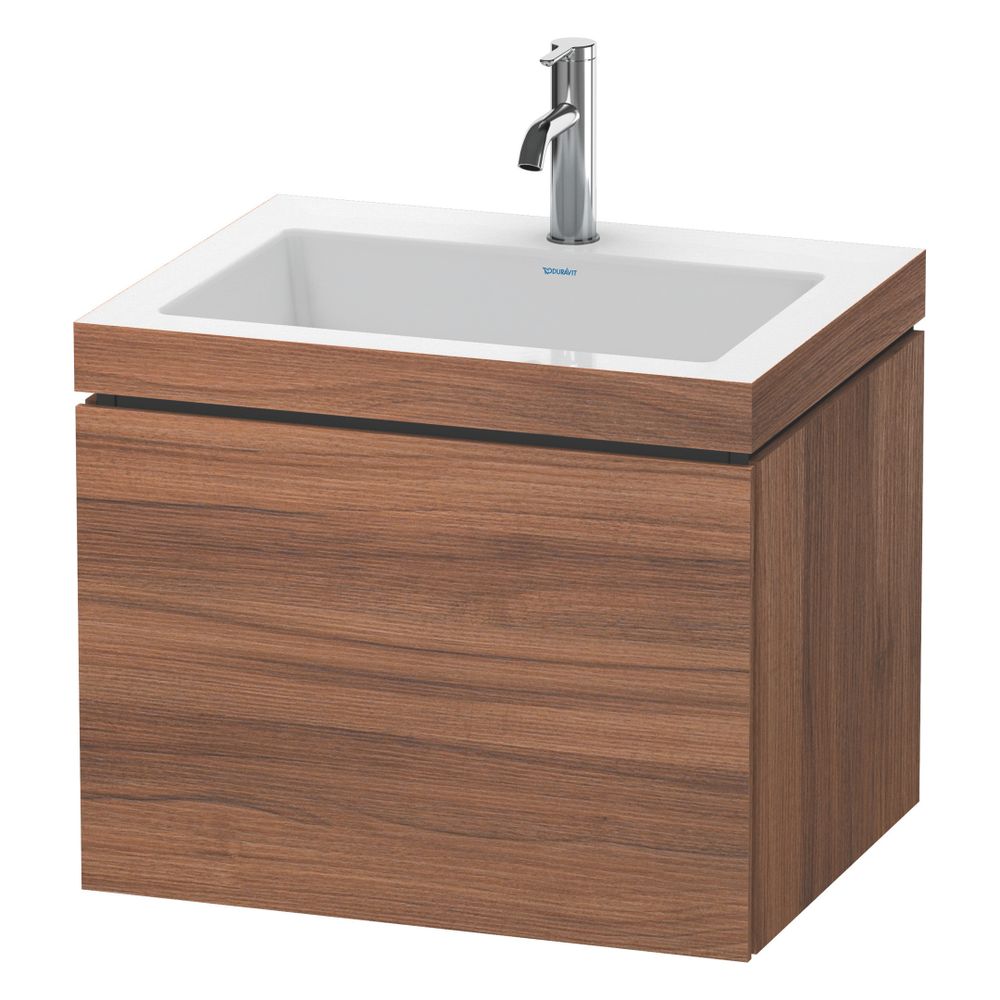 Duravit L-Cube Waschtisch-Set C-bonded wh Dekor 480x600x500mm Nussb. Matt/ Grifflo... DURAVIT-LC6916O7979 4053424499000 (Abb. 4)