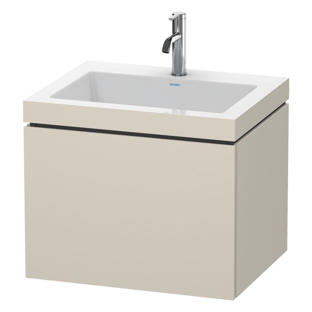 Duravit L-Cube Waschtisch-Set C-bonded wh Dekor, 480x600x500mm Taupe Matt, Grifflo... DURAVIT-LC6916O9191 4053424499017 (Abb. 4)