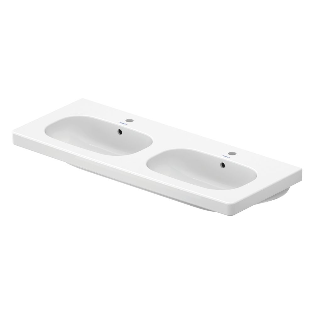 Duravit D-Code Doppelwaschtisch 490x1200x180mm, Weiß Hochglanz, Rechteckig, 2Wasch... DURAVIT-03481200002 4021534853357 (Abb. 5)