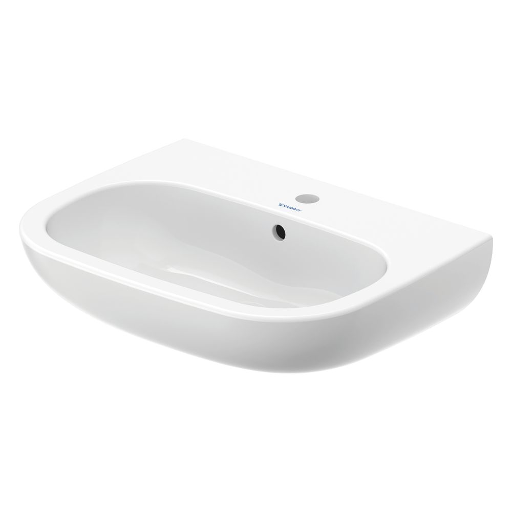 Duravit D-Code Waschtisch 460x600x175mm wandhäng., Weiß Hochglanz, Halbrund, 1 WP m... DURAVIT-2310600000 4021534344053 (Abb. 7)