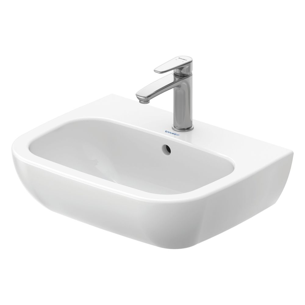 Duravit D-Code Waschtisch 430x550x175mm wandhäng., Weiß Hochglanz, Halbrund, 1 WP m... DURAVIT-2310550000 4021534344060 (Abb. 4)