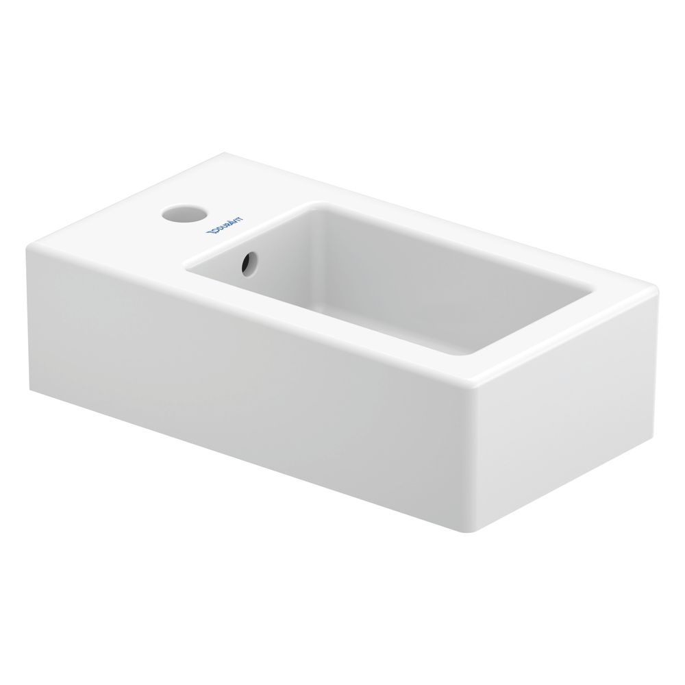 Duravit Vero Handwaschbecken 450x250x145mm, Weiß Hochglanz, Rechteckig,1 Waschplatz... DURAVIT-0702250000 4021534317378 (Abb. 4)