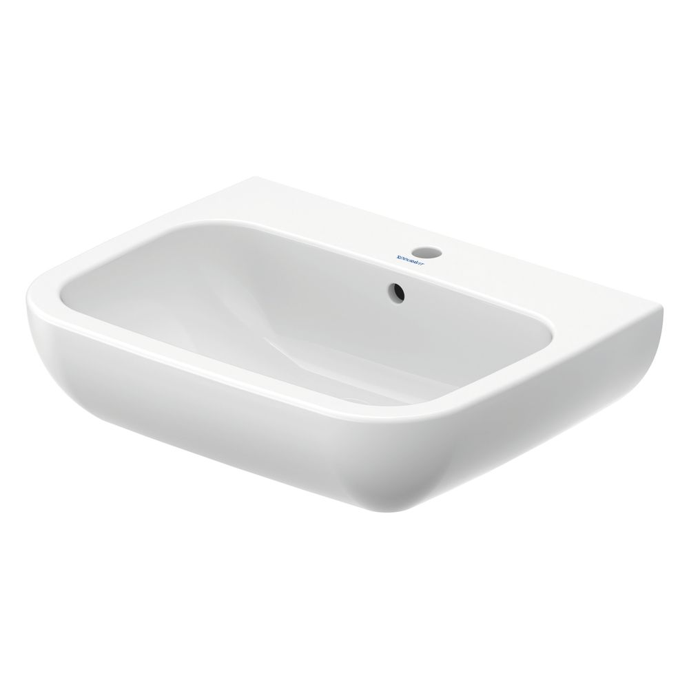 Duravit D-Code Waschtisch 500x650x180mm wandhäng., Weiß Hochglanz, Halbrund, 1 WP m... DURAVIT-2310650000 4021534344046 (Abb. 4)