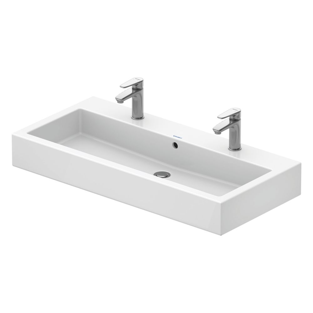 Duravit Vero Waschtisch 470x1000x175mm wandhäng., Weiß Hochglanz, Rechteckig, 2 WP ... DURAVIT-0454100026 4021534285769 (Abb. 4)