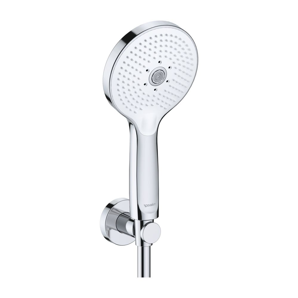 Duravit Brausehalterset Minus Flow, Weiß/Chrom Hochglanz, für Rain/Pulse/Mono, 9l... DURAVIT-UV0712001005 4067116161564 (Abb. 1)
