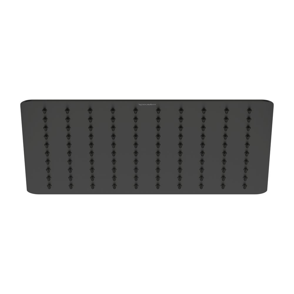 Duravit Kopfbrause, Mattschwarz, Edelstahl, Eckig, 300x300mm, 26l/min, Rain, Deck... DURAVIT-UV0660031046 4067116002348 (Abb. 1)
