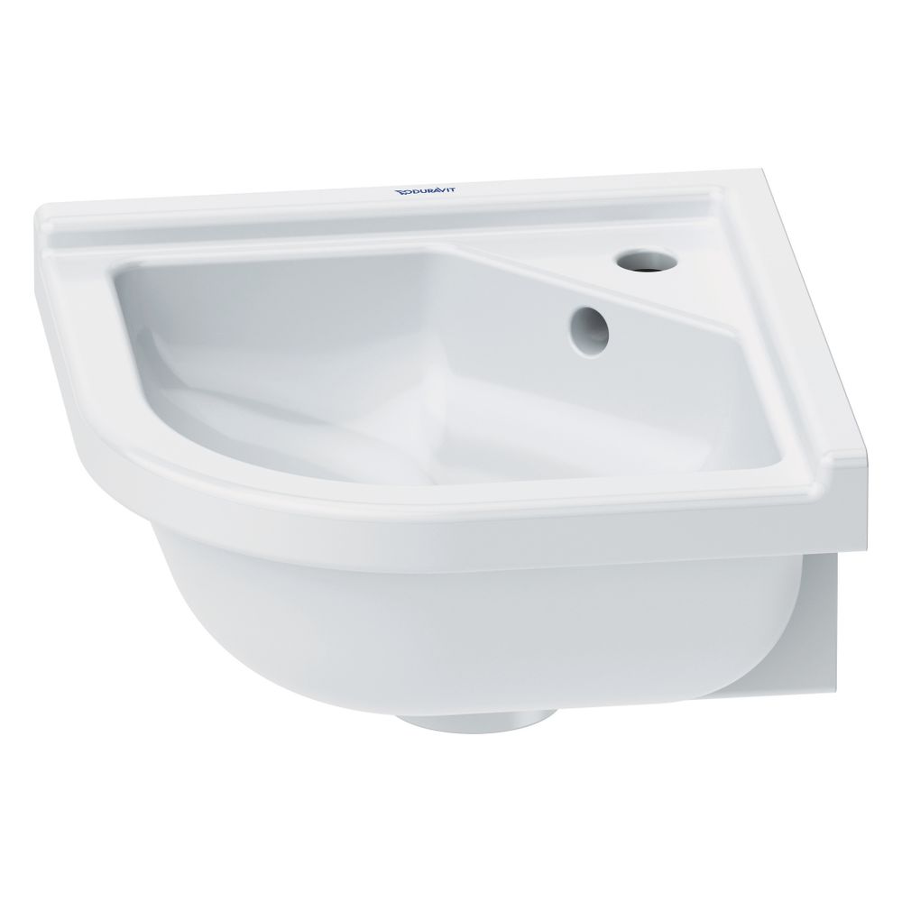 Duravit Starck 3 Eck-Handwaschbecken 380x430x160mm, Weiß Hochglanz, WonderGliss, Q... DURAVIT-07524400001 4021534223600 (Abb. 4)