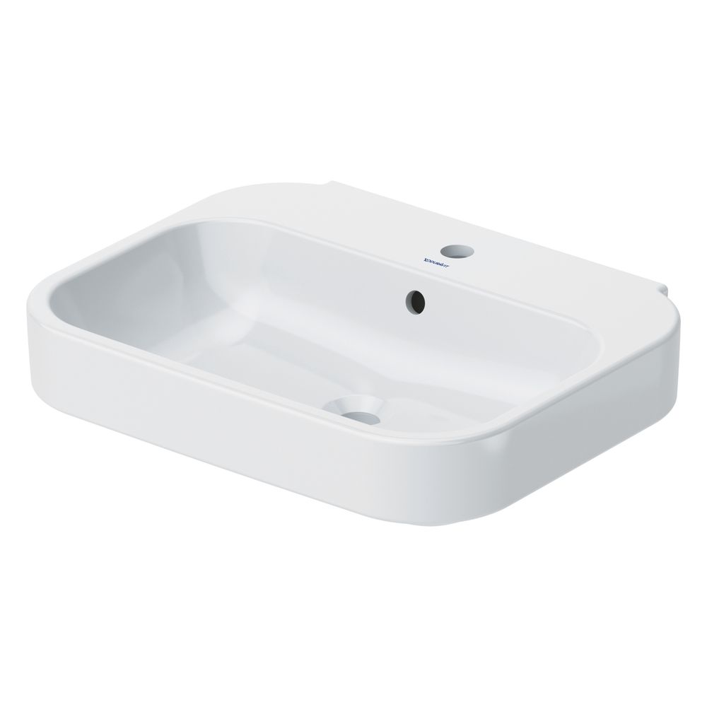Duravit Happy D.2 Waschtisch 475x600x175mm wandhängend Weiß Hochglanz, Rechteckig,... DURAVIT-23166000001 4021534848797 (Abb. 4)