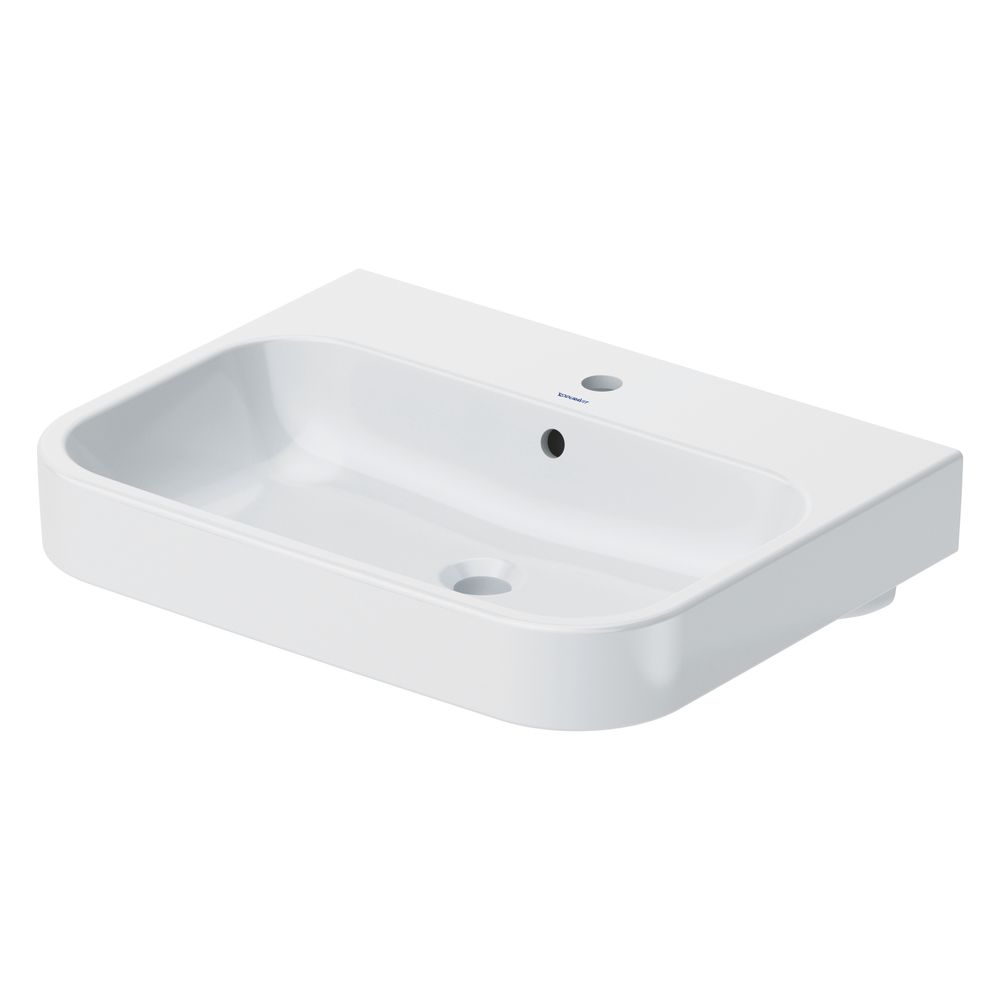 Duravit Happy D.2 Waschtisch 505x650x170mm, WonderGliss, Weiß Hochglanz, Rechtecki... DURAVIT-23186500001 4021534856037 (Abb. 5)