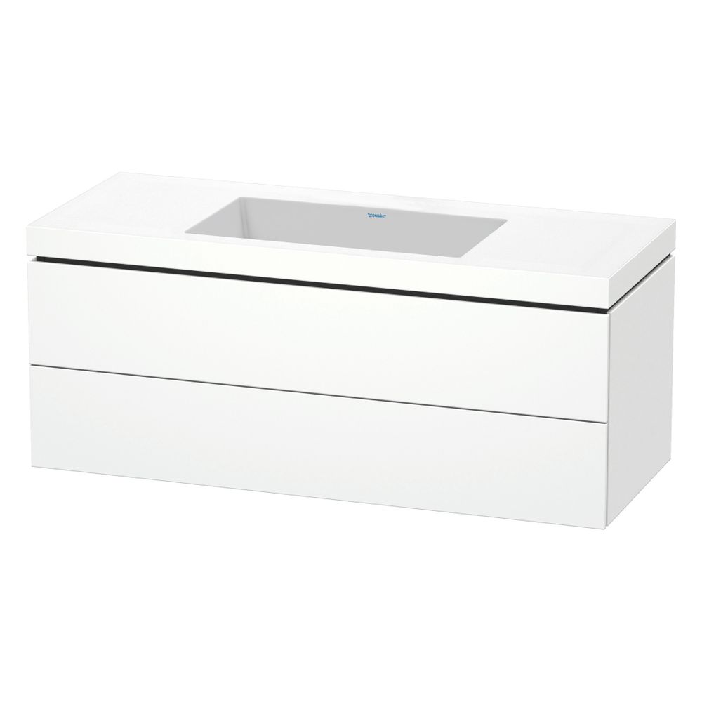 Duravit L-Cube Waschtisch-Set C-bonded wh Dekor, 480x1200x500mm, Weiß SM, 2 Schubk... DURAVIT-LC6929N8484 4067116015492 (Abb. 4)