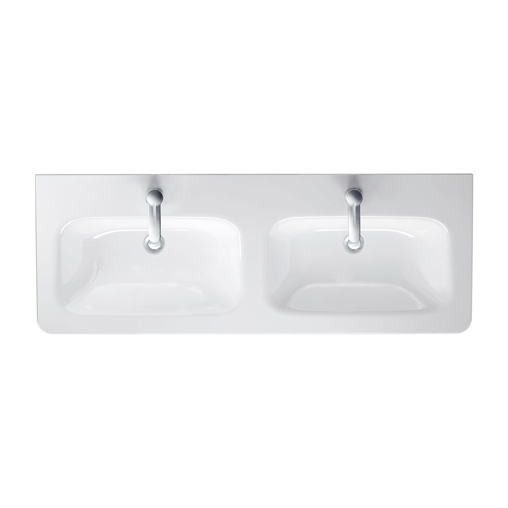 Duravit DuraStyle Doppelwaschtisch 480x1300x170mm wh, Weiß Hochglanz, Rechteckig, 2... DURAVIT-2338130000 4021534984631 (Abb. 1)