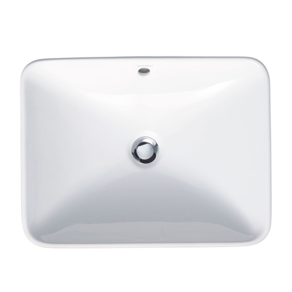 Duravit Design Classics Aufsatzbecken 550mm Weiß Hochglanz, rechteckig ohne HLB, mi... DURAVIT-0334520000 4021534333644 (Abb. 1)