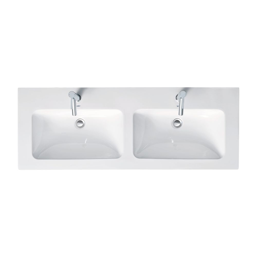 Duravit ME by Starck Doppelwaschtisch 490x1300x180mm wh, Weiß Hochglanz, Rechteckig... DURAVIT-2336130000 4053424121062 (Abb. 5)