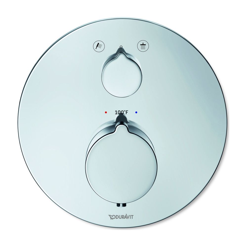 Duravit C.1 Brausethermostat Unterputz, Anzahl Verbraucher 2, Chrom Hochglanz, 20... DURAVIT-C14200014010 7612158492359 (Abb. 1)