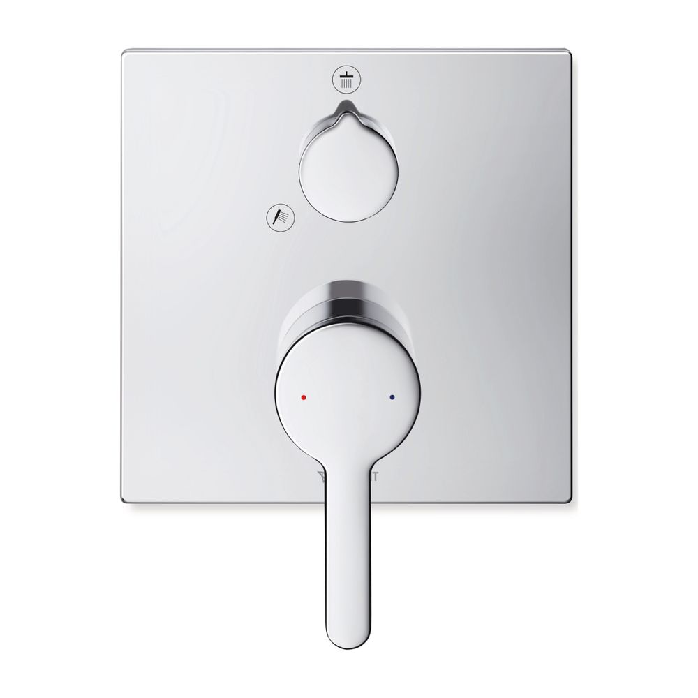 Duravit C.1 Einhebel-Brausemischer Unterputz, Anzahl Verbraucher 2, Chrom, Hand-/... DURAVIT-C14210011010 7612158492281 (Abb. 1)