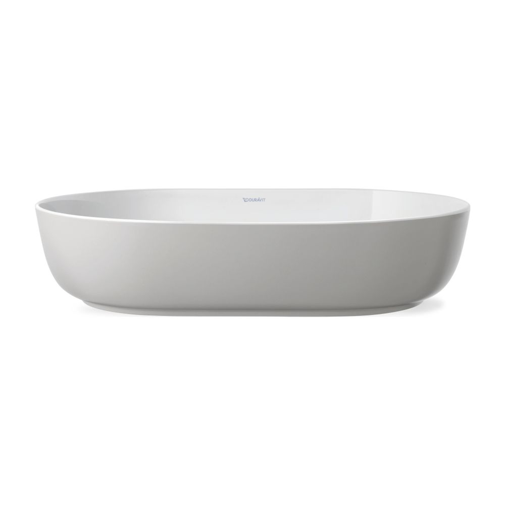 Duravit Luv Aufsatzbecken 700mm, Weiß Hochglanz/Grau Seidenmatt, DuraCeram, Oval, o... DURAVIT-0379702300 4053424900964 (Abb. 1)