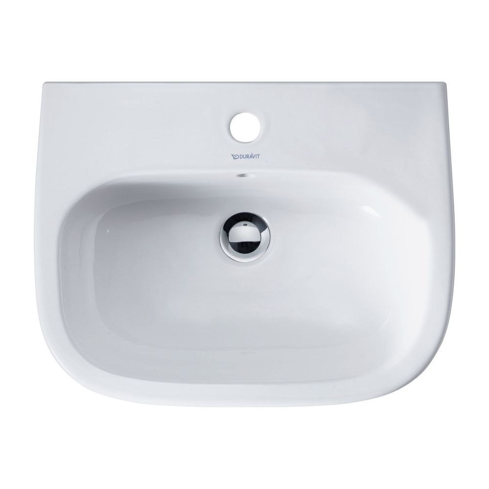 Duravit D-Code Waschtisch 430x550x175mm wandhäng., Weiß Hochglanz, Halbrund, 1 WP m... DURAVIT-2310550000 4021534344060 (Abb. 1)