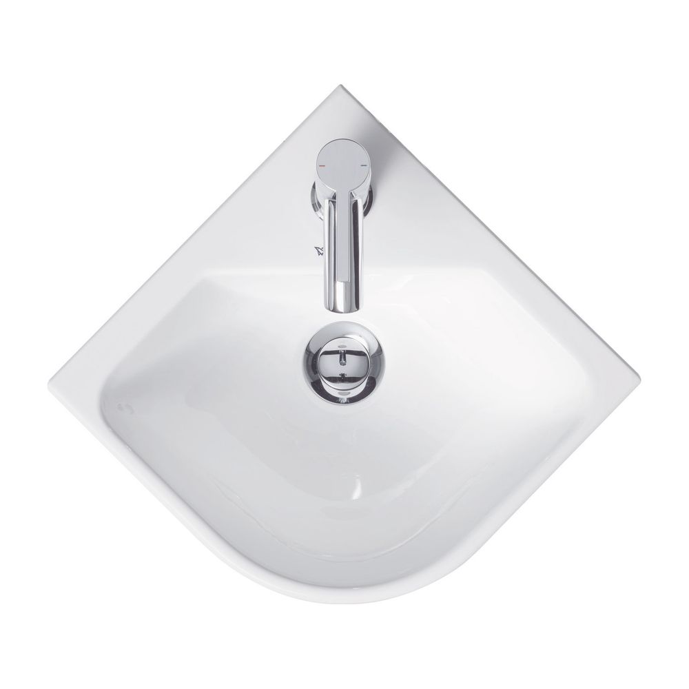 Duravit ME by Starck Eck-Handwaschbecken 380x435x155mm, Weiß HG, WonderGliss, Halb... DURAVIT-07224300001 4053424052205 (Abb. 1)