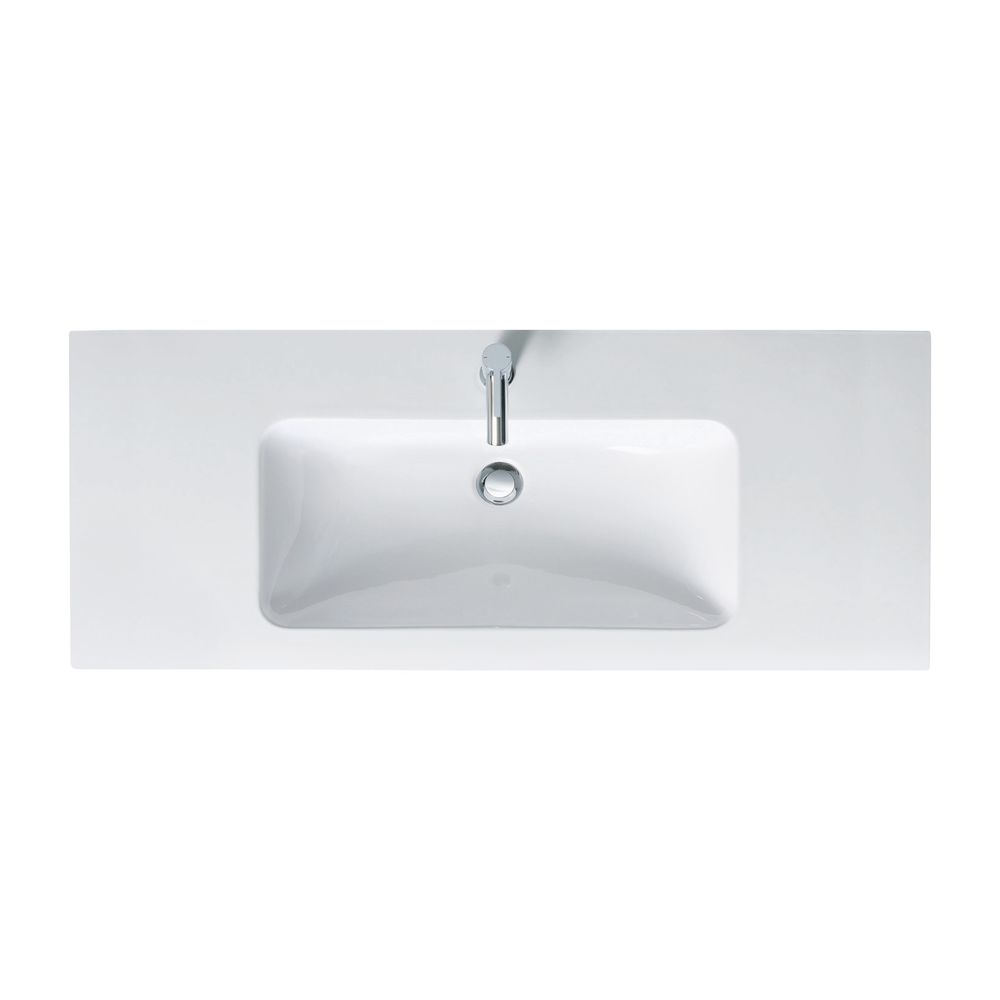 Duravit ME by Starck Waschtisch 490x1230x180mm WonderGliss Weiß Hochglanz, Rechtec... DURAVIT-23361200001 4053424052076 (Abb. 1)