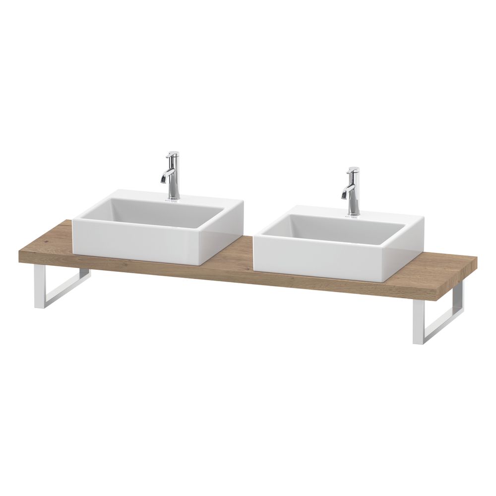 Duravit L-Cube Konsole variabel 480x800-2000x45mm, 2 Ausschnitte/Waschplätze, Comp... DURAVIT-LC101C05555 4067116356441 (Abb. 3)