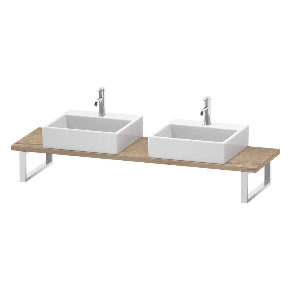 Duravit L-Cube Konsole variabel 480x800-2000x30mm, 2 Ausschnitte/Waschplätze, Comp... DURAVIT-LC105C05555 4067116356335 (Abb. 3)