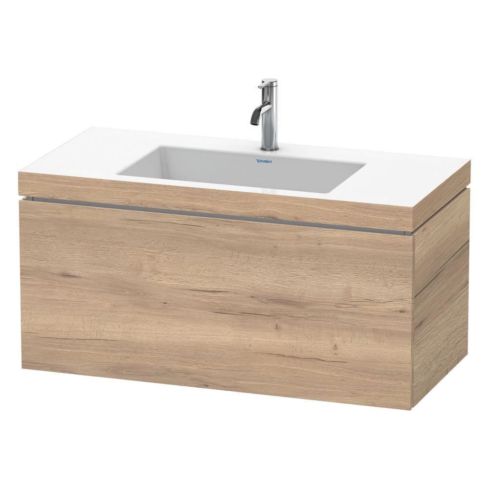 Duravit L-Cube Waschtisch-Set C-bonded wh Dekor, 480x1000x500mm, Eiche Marmoriert,... DURAVIT-LC6918O5555 4067116351279 (Abb. 3)