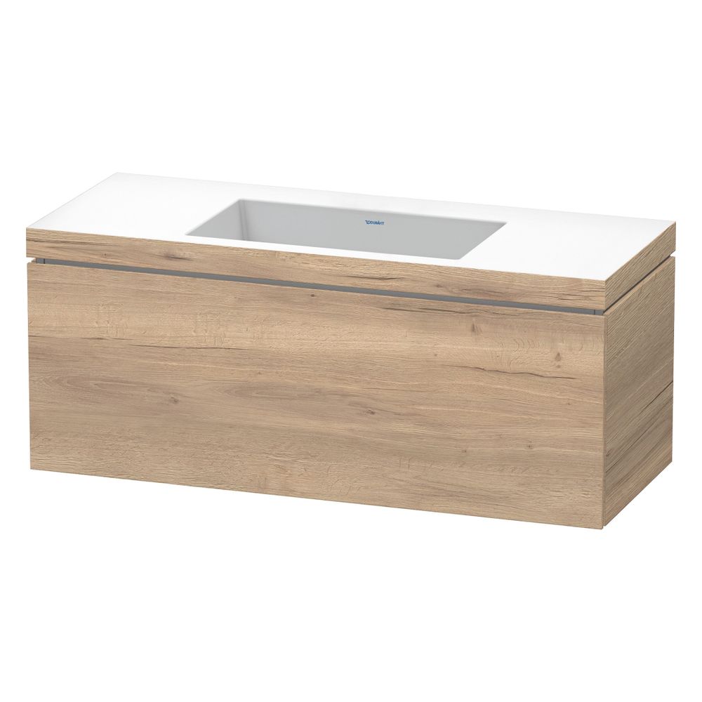 Duravit L-Cube Waschtisch-Set C-bonded wh Dekor, 480x1200x500mm, Eiche Marmoriert,... DURAVIT-LC6919N5555 4067116351255 (Abb. 3)