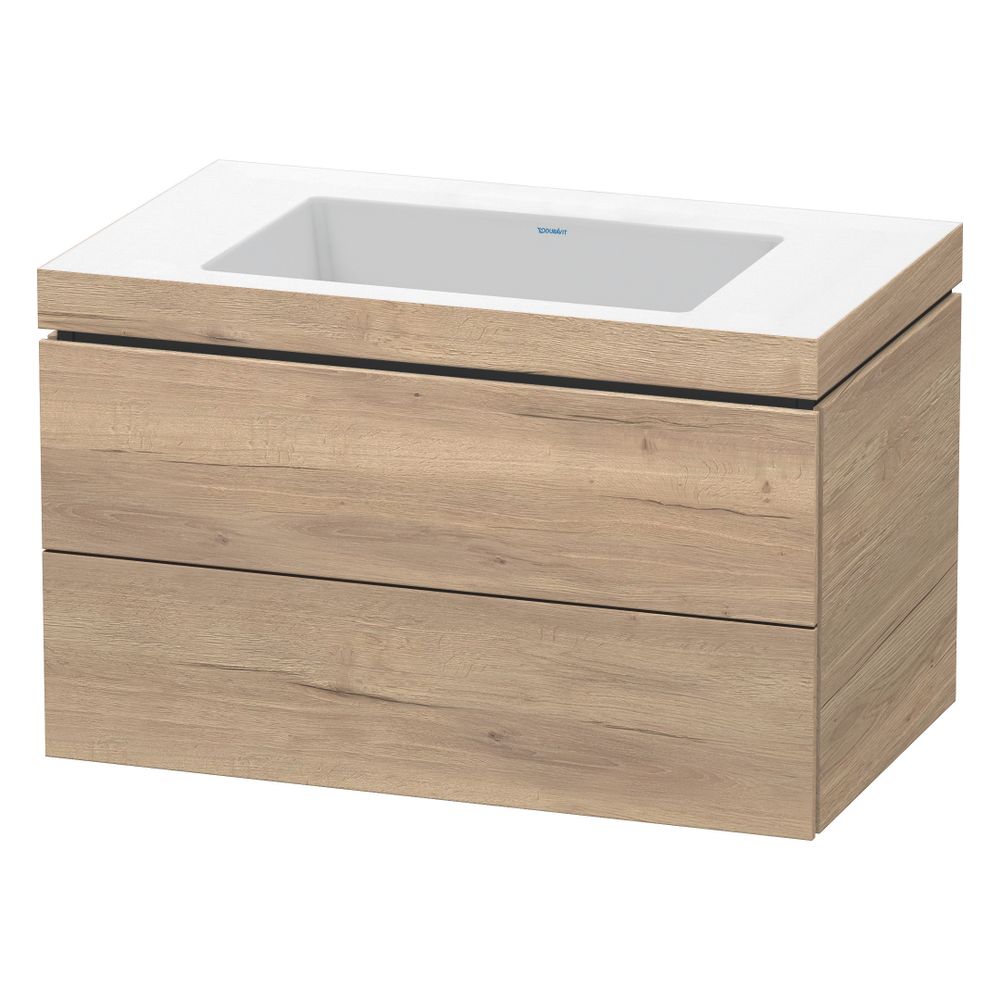 Duravit L-Cube Waschtisch-Set C-bonded wh Dekor, 480x800x500mm, Eiche Marmoriert, ... DURAVIT-LC6927N5555 4067116351163 (Abb. 3)