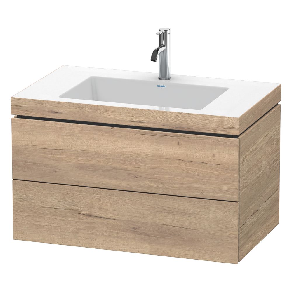 Duravit L-Cube Waschtisch-Set C-bonded wh Dekor, 480x800x500mm, Eiche Marmoriert, ... DURAVIT-LC6927O5555 4067116351132 (Abb. 3)