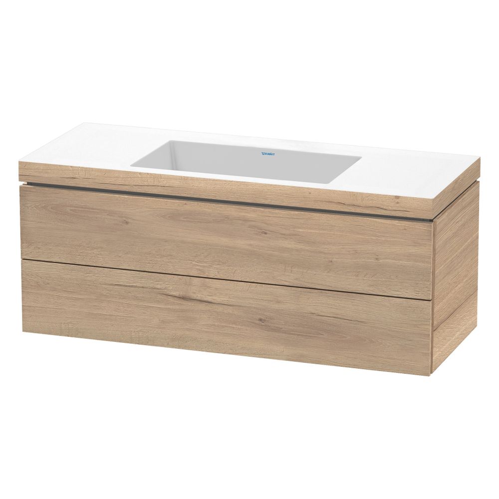 Duravit L-Cube Waschtisch-Set C-bonded wh Dekor, 480x1200x500mm, Eiche Marmoriert,... DURAVIT-LC6929N5555 4067116350968 (Abb. 3)